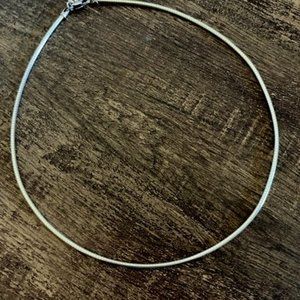 SILPADA N1111 925 Sterling Silver Omega Snake 16.5" Necklace